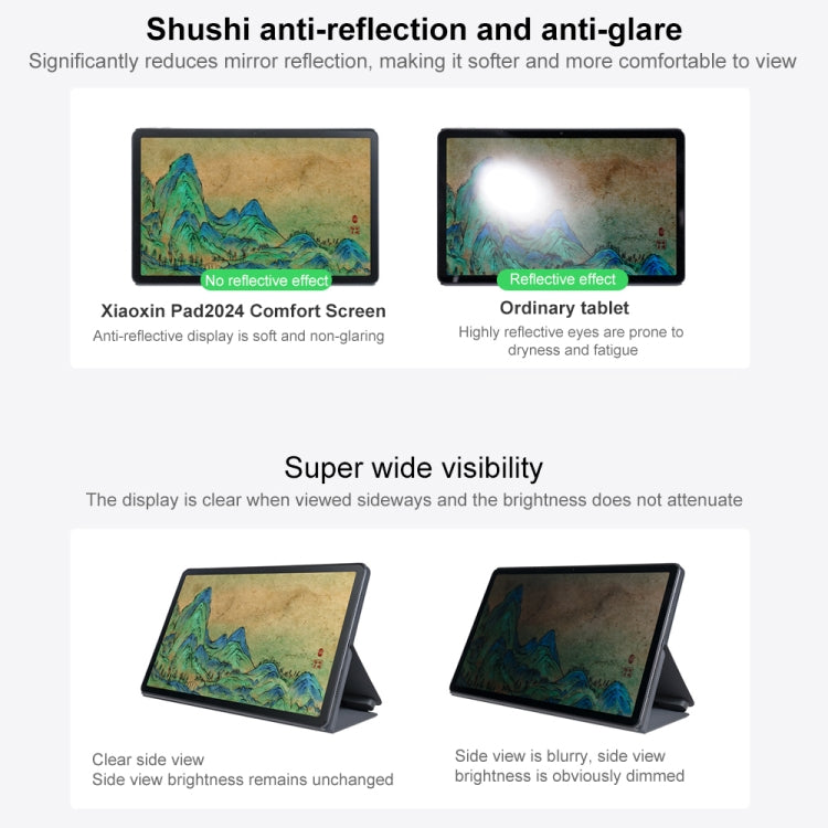 Tablet Lenovo Xiaoxin Pad 2024 ecrã Paperlike versão de aprendizagem 11 polegadas WiFi, Android 13, Qualcomm Snapdragon 685 Octa Core, suporte a identificação facial, versão de aprendizagem