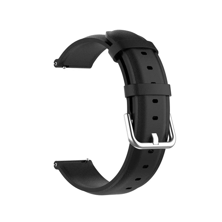 Pulseira de Couro 22mm com Fivela de Cauda Redonda, Para Ticwatch Pro 2020, Para Huawei Watch GT2E, Para Samsung Galaxy Watch 3 45mm