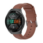 Pulseira de Couro 22mm com Fivela de Cauda Redonda, Para Ticwatch Pro 2020, Para Huawei Watch GT2E, Para Samsung Galaxy Watch 3 45mm