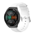 Pulseira de Couro 22mm com Fivela de Cauda Redonda, Para Ticwatch Pro 2020, Para Huawei Watch GT2E, Para Samsung Galaxy Watch 3 45mm