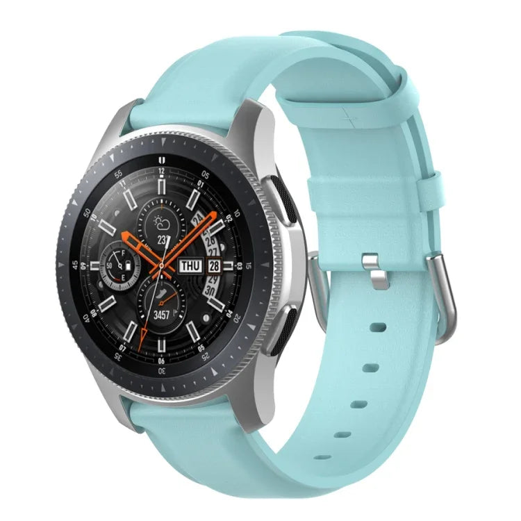 Pulseira de Couro 22mm com Fivela de Cauda Redonda, Para Ticwatch Pro 2020, Para Huawei Watch GT2E, Para Samsung Galaxy Watch 3 45mm