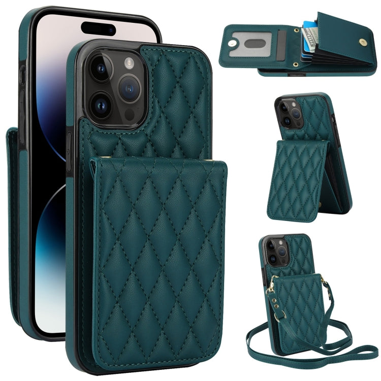 Bolsa de Cartões Rhombic com Alça Transversal e Proteção RFID para Telemóvel YM015, Para iPhone 14 Pro Max, Para iPhone 13 Pro Max, Para iPhone 13 Pro, Para iPhone 13, Para iPhone 12 / 12 Pro, Para iPhone 12 Pro Max, Para iPhone 11 Pro Max, Para iPhone 11