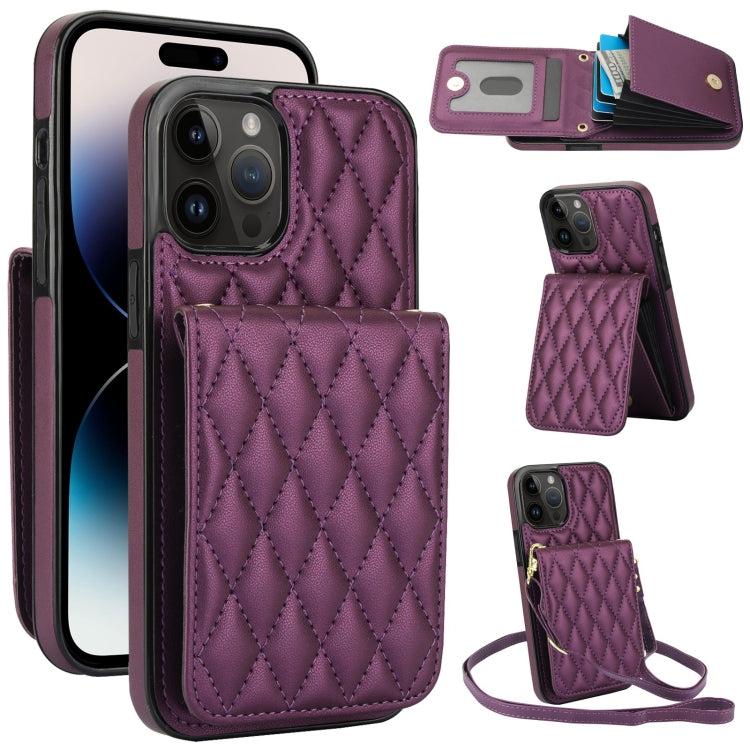 Bolsa de Cartões Rhombic com Alça Transversal e Proteção RFID para Telemóvel YM015, Para iPhone 14 Pro Max, Para iPhone 13 Pro Max, Para iPhone 13 Pro, Para iPhone 13, Para iPhone 12 / 12 Pro, Para iPhone 12 Pro Max, Para iPhone 11 Pro Max, Para iPhone 11