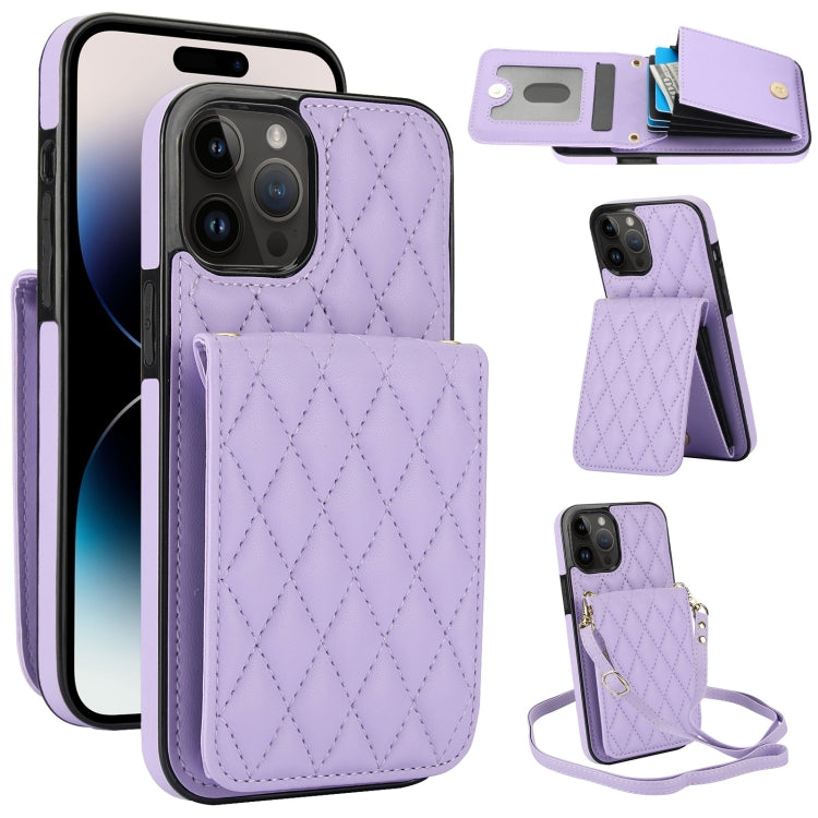 Bolsa de Cartões Rhombic com Alça Transversal e Proteção RFID para Telemóvel YM015, Para iPhone 14 Pro Max, Para iPhone 13 Pro Max, Para iPhone 13 Pro, Para iPhone 13, Para iPhone 12 / 12 Pro, Para iPhone 12 Pro Max, Para iPhone 11 Pro Max, Para iPhone 11