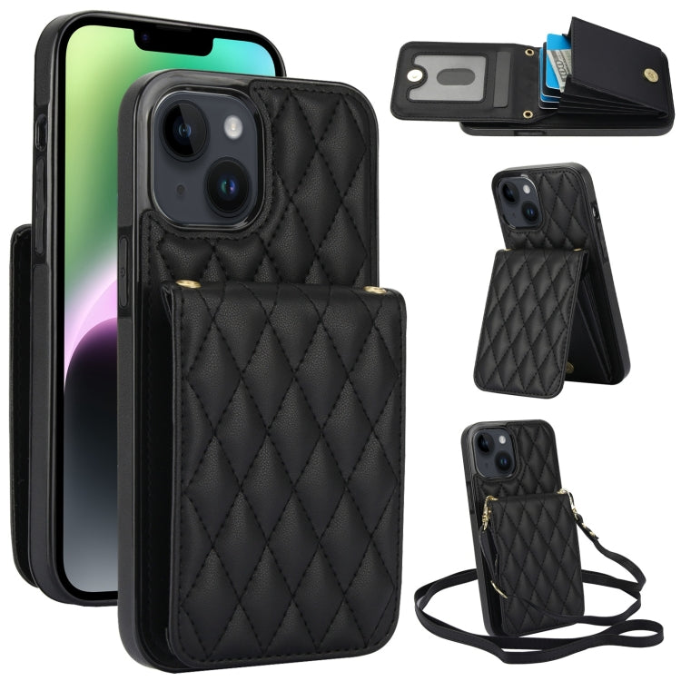 Bolsa de Cartões Rhombic com Alça Transversal e Proteção RFID para Telemóvel YM015, Para iPhone 14 Pro Max, Para iPhone 13 Pro Max, Para iPhone 13 Pro, Para iPhone 13, Para iPhone 12 / 12 Pro, Para iPhone 12 Pro Max, Para iPhone 11 Pro Max, Para iPhone 11