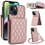 Bolsa de Cartões Rhombic com Alça Transversal e Proteção RFID para Telemóvel YM015, Para iPhone 14 Pro Max, Para iPhone 13 Pro Max, Para iPhone 13 Pro, Para iPhone 13, Para iPhone 12 / 12 Pro, Para iPhone 12 Pro Max, Para iPhone 11 Pro Max, Para iPhone 11