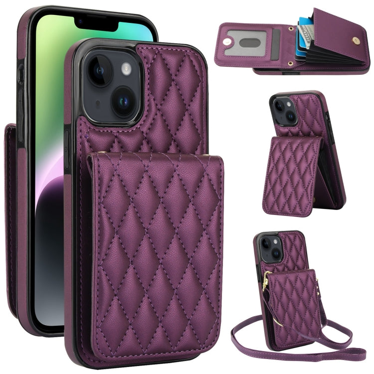 Bolsa de Cartões Rhombic com Alça Transversal e Proteção RFID para Telemóvel YM015, Para iPhone 14 Pro Max, Para iPhone 13 Pro Max, Para iPhone 13 Pro, Para iPhone 13, Para iPhone 12 / 12 Pro, Para iPhone 12 Pro Max, Para iPhone 11 Pro Max, Para iPhone 11