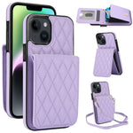 Bolsa de Cartões Rhombic com Alça Transversal e Proteção RFID para Telemóvel YM015, Para iPhone 14 Pro Max, Para iPhone 13 Pro Max, Para iPhone 13 Pro, Para iPhone 13, Para iPhone 12 / 12 Pro, Para iPhone 12 Pro Max, Para iPhone 11 Pro Max, Para iPhone 11