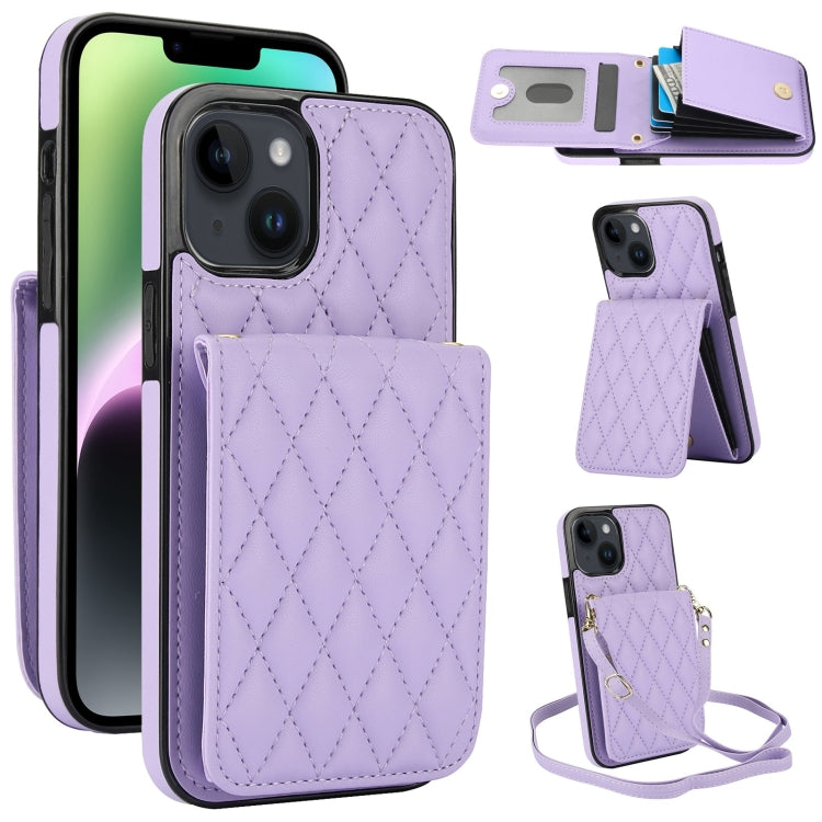 Bolsa de Cartões Rhombic com Alça Transversal e Proteção RFID para Telemóvel YM015, Para iPhone 14 Pro Max, Para iPhone 13 Pro Max, Para iPhone 13 Pro, Para iPhone 13, Para iPhone 12 / 12 Pro, Para iPhone 12 Pro Max, Para iPhone 11 Pro Max, Para iPhone 11