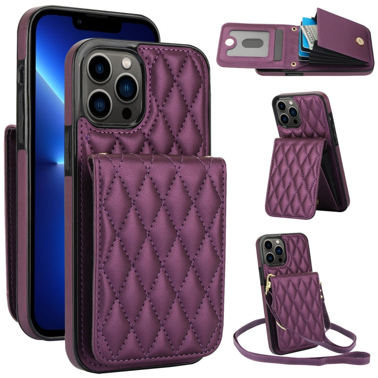 Bolsa de Cartões Rhombic com Alça Transversal e Proteção RFID para Telemóvel YM015, Para iPhone 14 Pro Max, Para iPhone 13 Pro Max, Para iPhone 13 Pro, Para iPhone 13, Para iPhone 12 / 12 Pro, Para iPhone 12 Pro Max, Para iPhone 11 Pro Max, Para iPhone 11