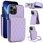 Bolsa de Cartões Rhombic com Alça Transversal e Proteção RFID para Telemóvel YM015, Para iPhone 14 Pro Max, Para iPhone 13 Pro Max, Para iPhone 13 Pro, Para iPhone 13, Para iPhone 12 / 12 Pro, Para iPhone 12 Pro Max, Para iPhone 11 Pro Max, Para iPhone 11
