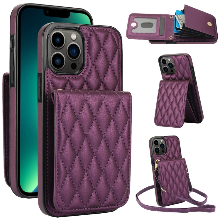 Bolsa de Cartões Rhombic com Alça Transversal e Proteção RFID para Telemóvel YM015, Para iPhone 14 Pro Max, Para iPhone 13 Pro Max, Para iPhone 13 Pro, Para iPhone 13, Para iPhone 12 / 12 Pro, Para iPhone 12 Pro Max, Para iPhone 11 Pro Max, Para iPhone 11