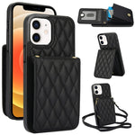 Bolsa de Cartões Rhombic com Alça Transversal e Proteção RFID para Telemóvel YM015, Para iPhone 14 Pro Max, Para iPhone 13 Pro Max, Para iPhone 13 Pro, Para iPhone 13, Para iPhone 12 / 12 Pro, Para iPhone 12 Pro Max, Para iPhone 11 Pro Max, Para iPhone 11