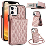 Bolsa de Cartões Rhombic com Alça Transversal e Proteção RFID para Telemóvel YM015, Para iPhone 14 Pro Max, Para iPhone 13 Pro Max, Para iPhone 13 Pro, Para iPhone 13, Para iPhone 12 / 12 Pro, Para iPhone 12 Pro Max, Para iPhone 11 Pro Max, Para iPhone 11