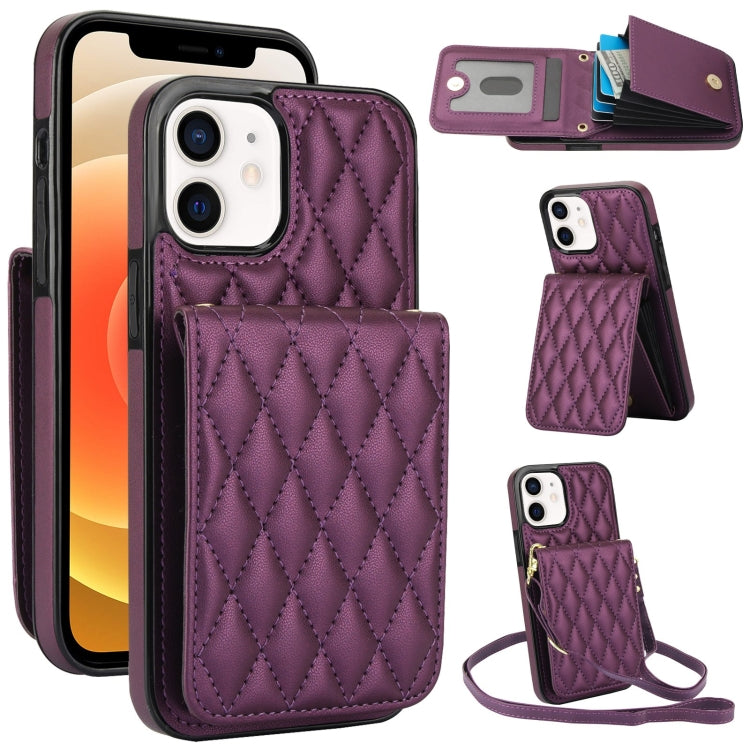 Bolsa de Cartões Rhombic com Alça Transversal e Proteção RFID para Telemóvel YM015, Para iPhone 14 Pro Max, Para iPhone 13 Pro Max, Para iPhone 13 Pro, Para iPhone 13, Para iPhone 12 / 12 Pro, Para iPhone 12 Pro Max, Para iPhone 11 Pro Max, Para iPhone 11