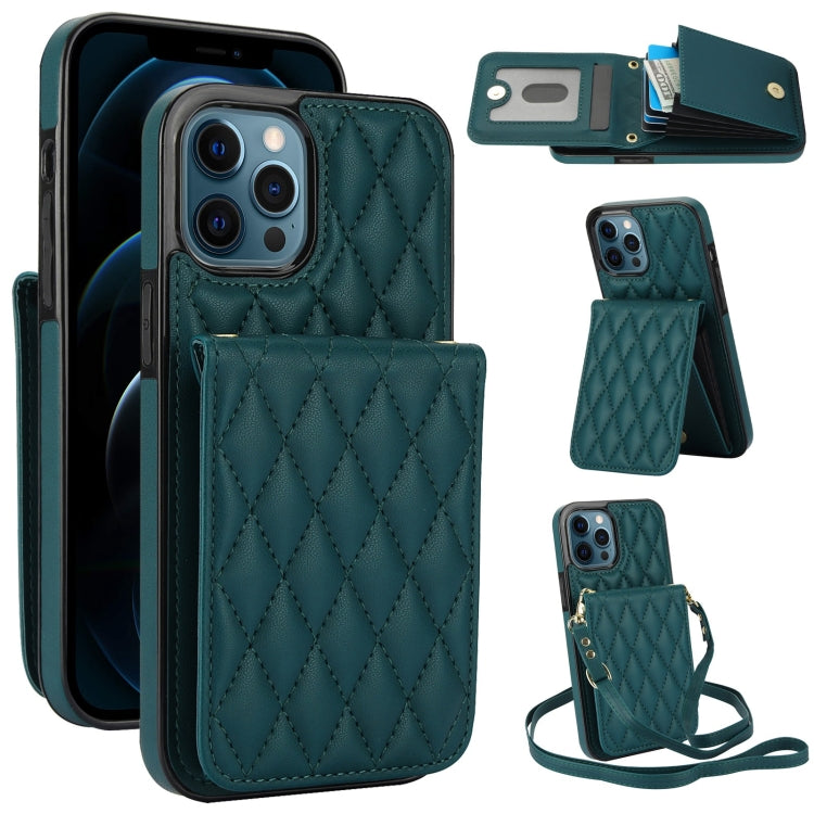 Bolsa de Cartões Rhombic com Alça Transversal e Proteção RFID para Telemóvel YM015, Para iPhone 14 Pro Max, Para iPhone 13 Pro Max, Para iPhone 13 Pro, Para iPhone 13, Para iPhone 12 / 12 Pro, Para iPhone 12 Pro Max, Para iPhone 11 Pro Max, Para iPhone 11