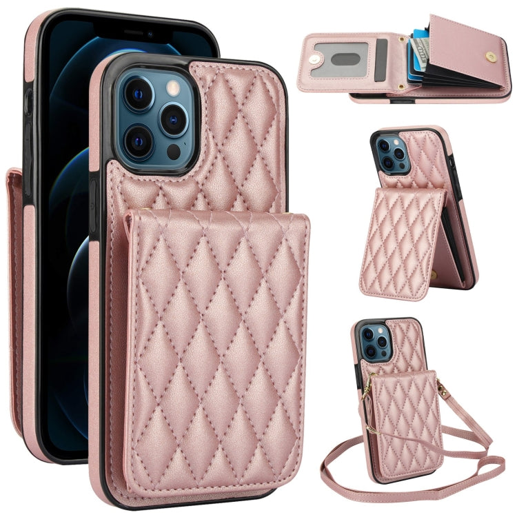 Bolsa de Cartões Rhombic com Alça Transversal e Proteção RFID para Telemóvel YM015, Para iPhone 14 Pro Max, Para iPhone 13 Pro Max, Para iPhone 13 Pro, Para iPhone 13, Para iPhone 12 / 12 Pro, Para iPhone 12 Pro Max, Para iPhone 11 Pro Max, Para iPhone 11