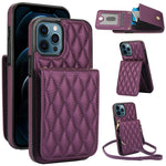 Bolsa de Cartões Rhombic com Alça Transversal e Proteção RFID para Telemóvel YM015, Para iPhone 14 Pro Max, Para iPhone 13 Pro Max, Para iPhone 13 Pro, Para iPhone 13, Para iPhone 12 / 12 Pro, Para iPhone 12 Pro Max, Para iPhone 11 Pro Max, Para iPhone 11