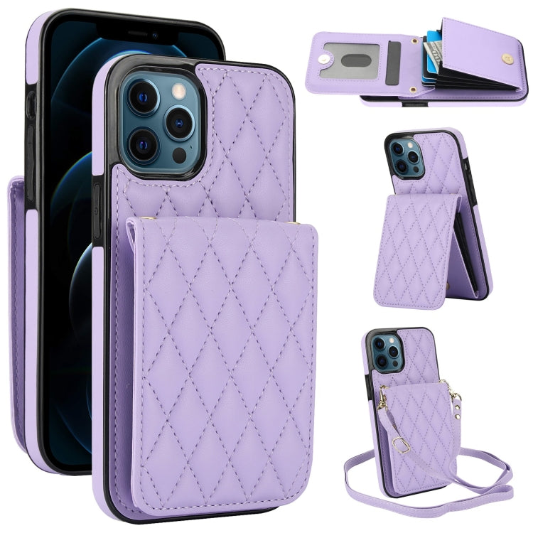 Bolsa de Cartões Rhombic com Alça Transversal e Proteção RFID para Telemóvel YM015, Para iPhone 14 Pro Max, Para iPhone 13 Pro Max, Para iPhone 13 Pro, Para iPhone 13, Para iPhone 12 / 12 Pro, Para iPhone 12 Pro Max, Para iPhone 11 Pro Max, Para iPhone 11