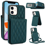 Bolsa de Cartões Rhombic com Alça Transversal e Proteção RFID para Telemóvel YM015, Para iPhone 14 Pro Max, Para iPhone 13 Pro Max, Para iPhone 13 Pro, Para iPhone 13, Para iPhone 12 / 12 Pro, Para iPhone 12 Pro Max, Para iPhone 11 Pro Max, Para iPhone 11