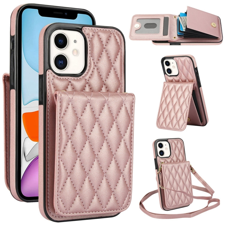 Bolsa de Cartões Rhombic com Alça Transversal e Proteção RFID para Telemóvel YM015, Para iPhone 14 Pro Max, Para iPhone 13 Pro Max, Para iPhone 13 Pro, Para iPhone 13, Para iPhone 12 / 12 Pro, Para iPhone 12 Pro Max, Para iPhone 11 Pro Max, Para iPhone 11