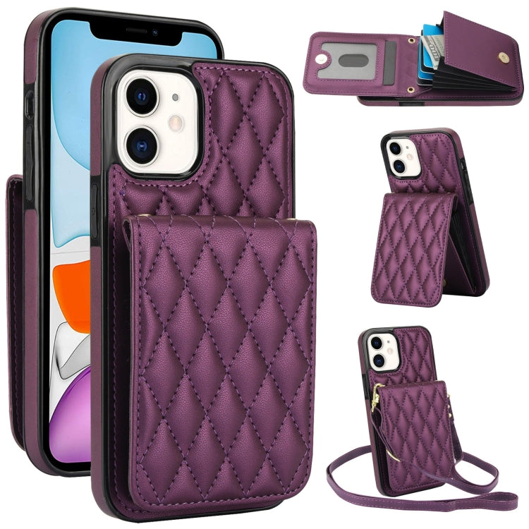 Bolsa de Cartões Rhombic com Alça Transversal e Proteção RFID para Telemóvel YM015, Para iPhone 14 Pro Max, Para iPhone 13 Pro Max, Para iPhone 13 Pro, Para iPhone 13, Para iPhone 12 / 12 Pro, Para iPhone 12 Pro Max, Para iPhone 11 Pro Max, Para iPhone 11