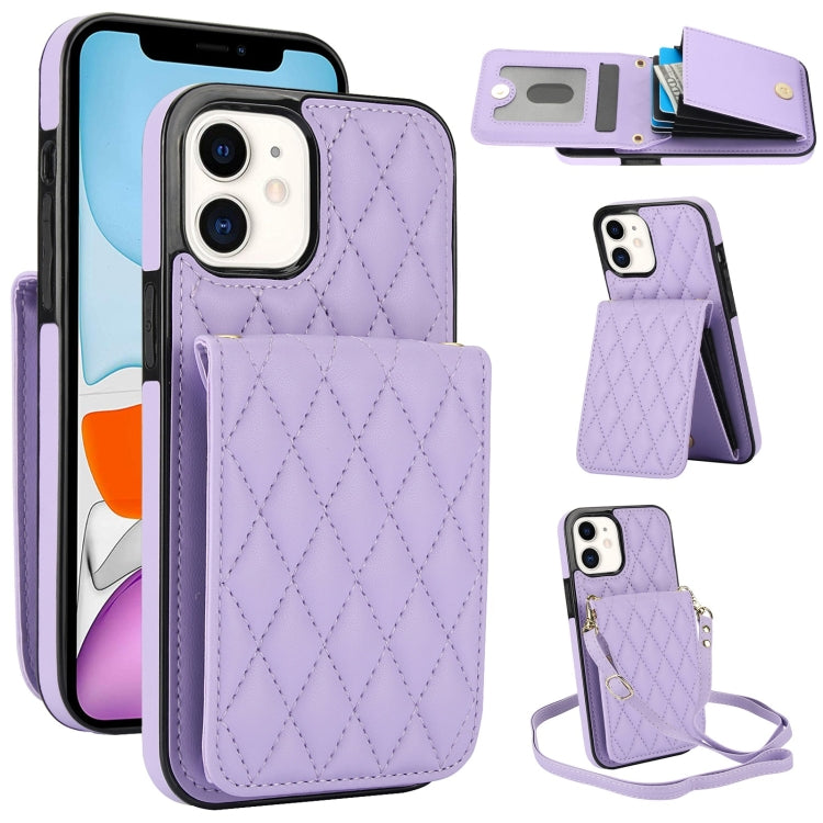 Bolsa de Cartões Rhombic com Alça Transversal e Proteção RFID para Telemóvel YM015, Para iPhone 14 Pro Max, Para iPhone 13 Pro Max, Para iPhone 13 Pro, Para iPhone 13, Para iPhone 12 / 12 Pro, Para iPhone 12 Pro Max, Para iPhone 11 Pro Max, Para iPhone 11