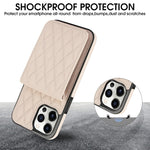 Bolsa de Cartões Rhombic com Alça Transversal e Proteção RFID para Telemóvel YM015, Para iPhone 11 Pro