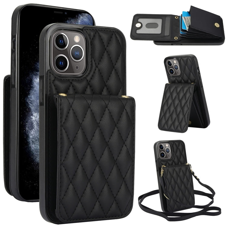 Bolsa de Cartões Rhombic com Alça Transversal e Proteção RFID para Telemóvel YM015, Para iPhone 11 Pro