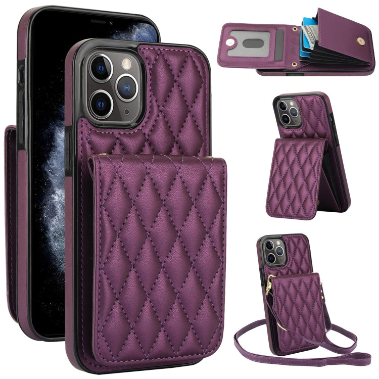 Bolsa de Cartões Rhombic com Alça Transversal e Proteção RFID para Telemóvel YM015, Para iPhone 11 Pro