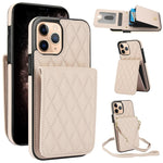Bolsa de Cartões Rhombic com Alça Transversal e Proteção RFID para Telemóvel YM015, Para iPhone 14 Pro Max, Para iPhone 13 Pro Max, Para iPhone 13 Pro, Para iPhone 13, Para iPhone 12 / 12 Pro, Para iPhone 12 Pro Max, Para iPhone 11 Pro Max, Para iPhone 11