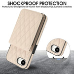 Bolsa de Cartões Rhombic com Alça Transversal e Proteção RFID para Telemóvel YM015, Para iPhone 16e / 17e, Para iPhone 17 Pro Max, Para iPhone 17 Pro, Para iPhone 17, Para iPhone Air, Para iPhone 16 Pro Max, Para iPhone 16 Pro, Para iPhone 16 Plus
