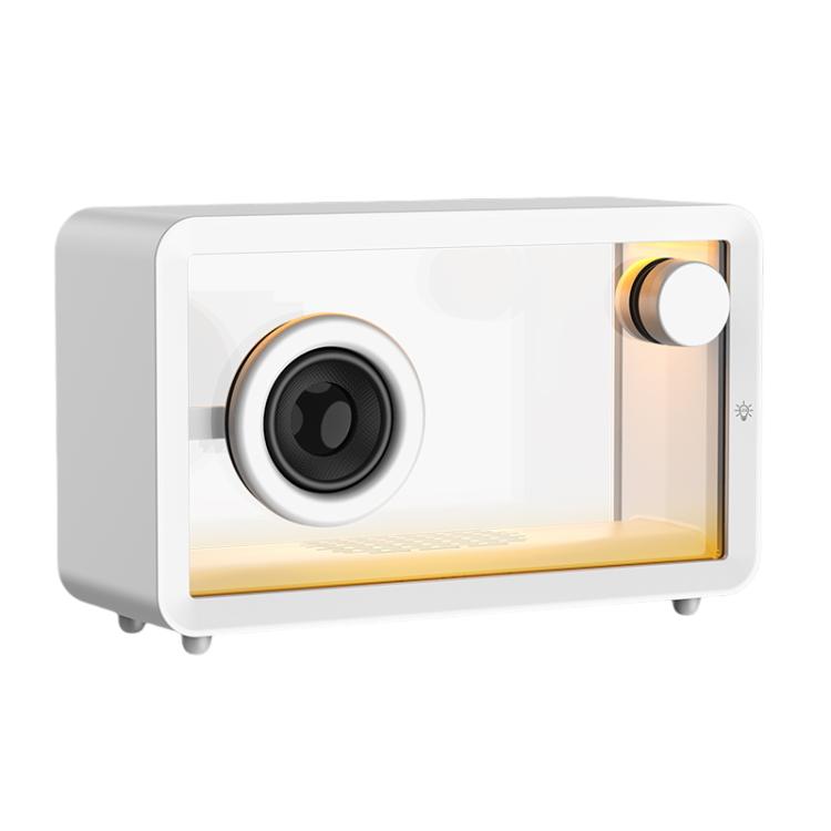 Coluna Bluetooth Transparente M8 Simples e Fashion com Subwoofer e Luz Ambiente