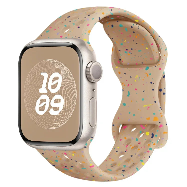 Hole Style Butterfly Buckle Camouflage Silicone Watch Band, For Apple Watch Series 2 42mm, For Apple Watch Series 2 38mm, For Apple Watch 42mm, For Apple Watch 38mm