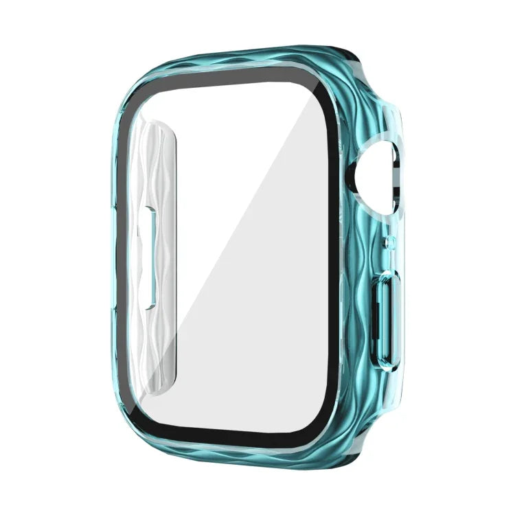 Capa Protetora Híbrida 2 em 1 com Vidro Temperado PC, Para Apple Watch Series 6 / 5 / 4 / SE 44mm, Para Apple Watch Series 6 / 5 / 4 / SE 40mm, Para Apple Watch Series 9 / 8 / 7 45mm, Para Apple Watch Series 9 / 8 / 7 41mm