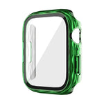 Capa Protetora Híbrida 2 em 1 com Vidro Temperado PC, Para Apple Watch Series 6 / 5 / 4 / SE 44mm, Para Apple Watch Series 6 / 5 / 4 / SE 40mm, Para Apple Watch Series 9 / 8 / 7 45mm, Para Apple Watch Series 9 / 8 / 7 41mm