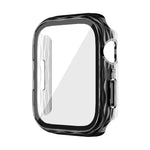 Capa Protetora Híbrida 2 em 1 com Vidro Temperado PC, Para Apple Watch Series 6 / 5 / 4 / SE 44mm, Para Apple Watch Series 6 / 5 / 4 / SE 40mm, Para Apple Watch Series 9 / 8 / 7 45mm, Para Apple Watch Series 9 / 8 / 7 41mm