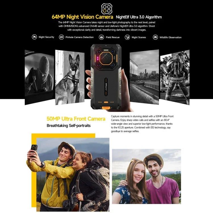 Ulefone Armor 26 Ultra Telefone Rugged, 6,78 polegadas Android 13 MediaTek Dimensity 8020 Octa Core, Rede: 5G, NFC, 12GB+512GB