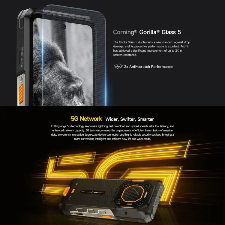Ulefone Armor 26 Ultra Versão Walkie-Talkie Telefone Rugged, 6,78 polegadas Android 13 MediaTek Dimensity 8020 Octa Core, Rede: 5G, NFC, 12GB+512GB Versão Walkie-Talkie