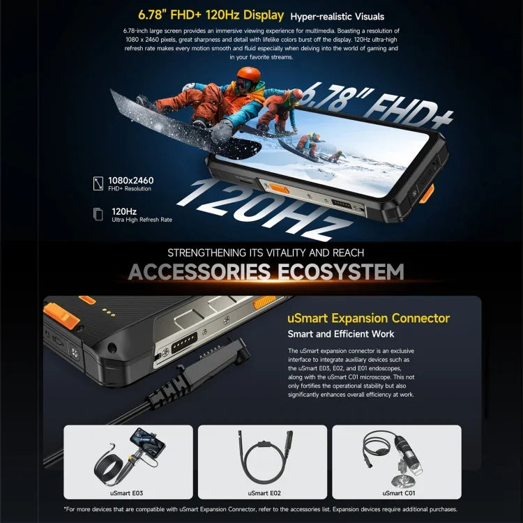 Ulefone Armor 26 Ultra Versão Walkie-Talkie Telefone Rugged, 6,78 polegadas Android 13 MediaTek Dimensity 8020 Octa Core, Rede: 5G, NFC, 12GB+512GB Versão Walkie-Talkie