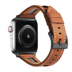 Correia de Relógio em Pele Genuína de Bezerro com Malha, Para Apple Watch 42mm, Para Apple Watch 38mm