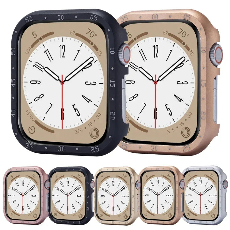 Aluminum Alloy Watch Frame Case, For Apple Watch Series 6 / 5 / 4 / SE 44mm, For Apple Watch Series 6 / 5 / 4 / SE 40mm, For Apple Watch Series 9 / 8 / 7 45mm, For Apple Watch Series 9 / 8 / 7 41mm, For Apple Watch Series 3 / 2 / 1 38mm                ...