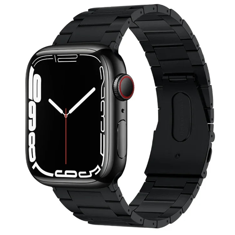 PG63 Three-Bead Protrusion Titanium Metal Watch Band, For Apple Watch Series 6 40mm, For Apple Watch Series 6 44mm, For Apple Watch Series 5 44mm, For Apple Watch Series 5 40mm, For Apple Watch Series 4 44mm, For Apple Watch Series 4 40mm              ...