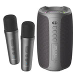 Coluna de karaoke sem fios Zealot S61M com luz rítmica RGB, microfone único, microfone duplo
