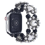 Beaded Pearl Gemstone Bracelet Watch Band, For Apple Watch SE 2023 44mm, For Apple Watch SE 2023 40mm, For Apple Watch Ultra 2 49mm, For Apple Watch Series 9 45mm, For Apple Watch Series 9 41mm, For Apple Watch Ultra 49mm, For Apple Watch Series 8 41mm...