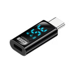 Adaptador de carregamento com ecrã digital, macho 8 pinos para fêmea Tipo-C 35W, macho Tipo-C para fêmea 8 pinos 35W, macho Tipo-C para fêmea Tipo-C 140W