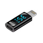Adaptador de carregamento com ecrã digital, macho 8 pinos para fêmea Tipo-C 35W, macho Tipo-C para fêmea 8 pinos 35W, macho Tipo-C para fêmea Tipo-C 140W