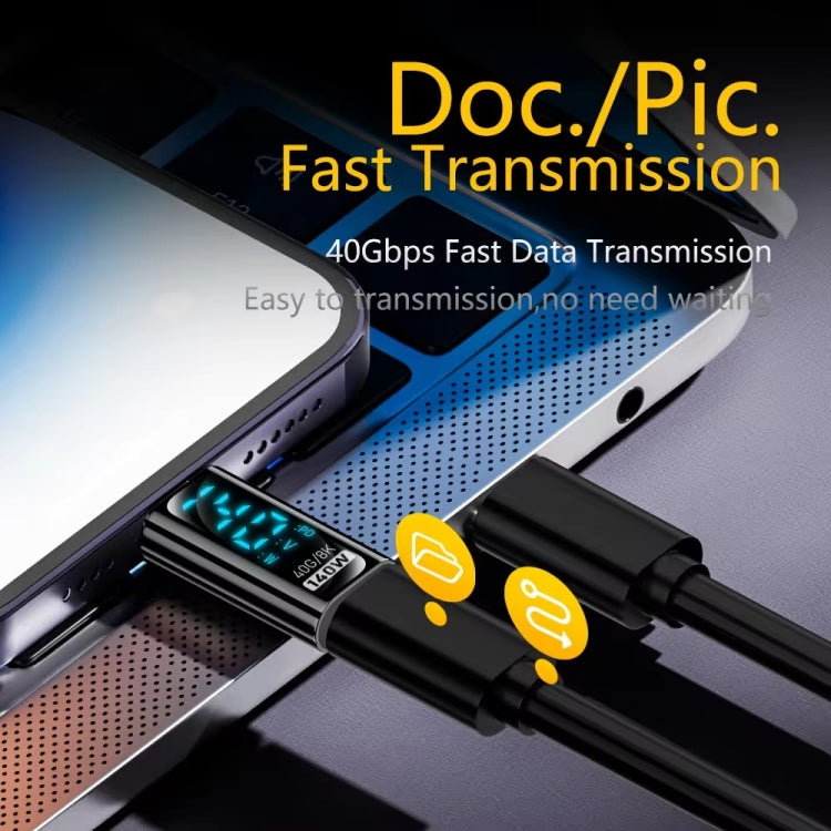Adaptador de carregamento com ecrã digital, macho 8 pinos para fêmea Tipo-C 35W, macho Tipo-C para fêmea 8 pinos 35W, macho Tipo-C para fêmea Tipo-C 140W