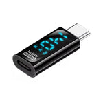 Adaptador de carregamento com ecrã digital, macho 8 pinos para fêmea Tipo-C 35W, macho Tipo-C para fêmea 8 pinos 35W, macho Tipo-C para fêmea Tipo-C 140W