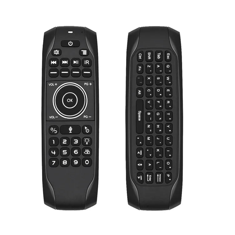 Teclado Sem Fios G7V Pro 2.4GHz Fly Air Mouse com Retroiluminação LED, Comando com Giroscópio para Android TV Box / PC, Suporta Voz Inteligente